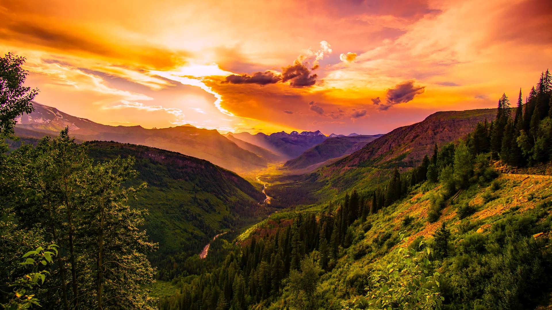 Sunset Mountain Landscape